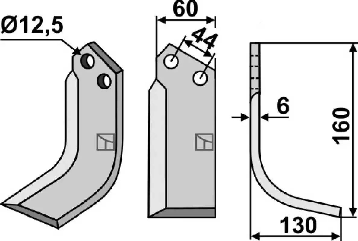 Fräsmesser 160x60mm, rechts